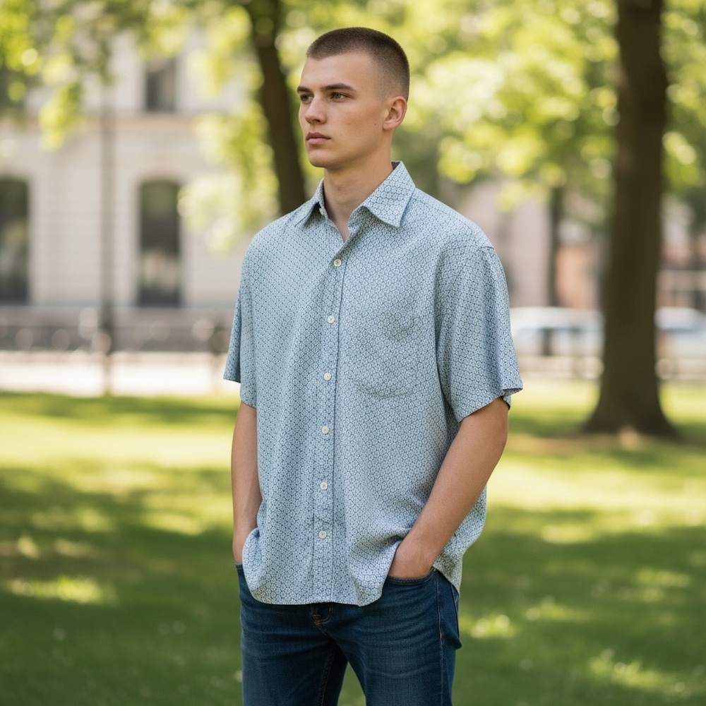 J Crew Mercantile Diamond Pattern Dress Shirt